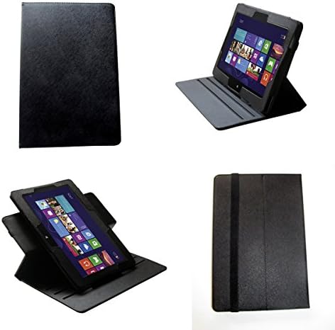 champiOnline's ASUS VivoTab Windows 8 RT TF600 / TF600T 10.1-inch Black 360 Degree Rotating Case Cover & Multi Angle Stand in Black