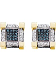 10KT Yellow Gold 0.50 CTW Diamond Micro Pave Earrings
