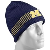 Nike Michigan Wolverines Navy Blue Sideline Reversible Knit Beanie