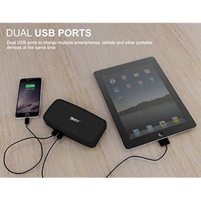 MTT Airpower 15i High Capacity Dual USB Output 15000 mAH Powerbank [Most Compact 15000mAh Design] (15000 Black)