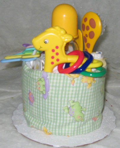 1 Tier Noah's Ark Baby Diaper Cake