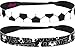 Hipsy Women's Adjustable NO Slip I Love Soccer Headbands (Black 2pk)