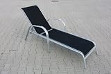 MERXX Gartenliege Liege Amalfi (Farbe: schwarz)