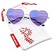 grinderPUNCH® Women's Heart Shaped American Flag Cute Sunglasses US Shades
