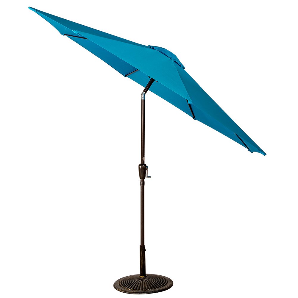 Sundale Outdoor 10 Feet Aluminum Market Umbrella Table Umbrella with Crank and Push Button Tilt