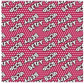 By HALF YARD Camelot BETTY BOOP Red 45100106 Quilting Cotton Sewing Fabric Logos Polka Dots