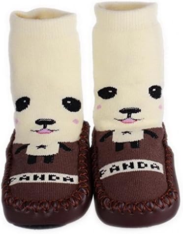 Reutry Baby-boys Embroidered Non-slip Floor Shoe Style Socks (Color 5)