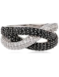 Sterling Silver Black Spinel Fashion Ring, Size 7