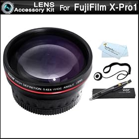 52mm Wide Angle Lens Kit For Fuji Fujifilm X-Pro 1 Digital Camera That Use (18mm f/2.0 XF R, 35mm F/1.4 XF R) Lenses Includes High Definition .43x Wide Angle Lens W/ Macro + LensPen Cleaning Kit + Lens Cap Keeper + Microfiber Cleaning Cloth