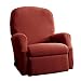 Casual Home Stretch Ribbed Recliner Slipcover - Garnet
