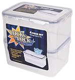 Lock & Lock Airtight Storage Container 4.6 Cup Rectangular Value 2 Pack Storage