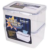 Lock & Lock Shrinkwrap4.6 Cup Rectangular Value 2 Pack Storage