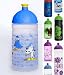 ISYbe Trinkflasche 500ml Comic-Tiere, transparent/blau, schadstofffrei, spülmaschinengeeignet, auslaufsicher