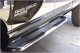 SteelCraft Cab Length 3 Side Step Nerf Bars Stainless Steel Jeep Wrangler 2007 to 2008 (2DR)