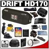 Drift Innovation HD170 Stealth 1080p Digital Video Action Camera Camcorder with Remote Control + Handlebar Mount + Helmet Mount + Goggle Mount + Waterproof Case + 16GB Card + Battery + Case + Suction Cup Mount + Accessory Kit