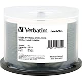Verbatim DVD+R DL 8.5GB 8X DataLifePlus White Hub InkJet Printable 50-Disc Spindle 98319