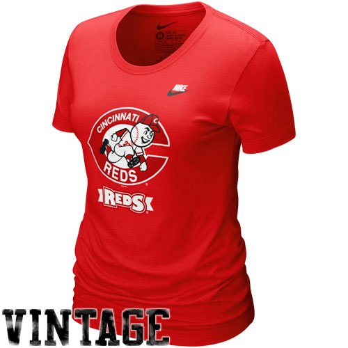 Nike Cincinnati Reds Ladies Red On Deck T-shirt (Medium)