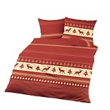 Produkt-Bild: Bierbaum 182600 Feinbiber Bettw&auml;sche 4594 135x200 cm rot