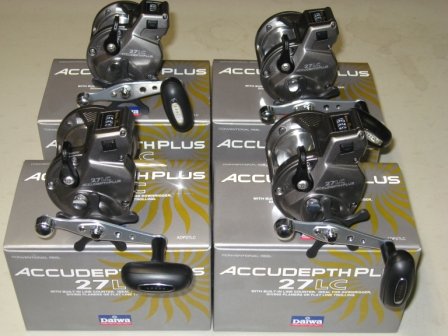 4 PACK DAIWA ACCUDEPTH LINECOUNTER FISHING REELS
