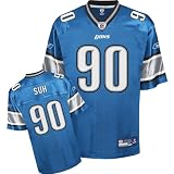 Reebok Detroit Lions Ndamukong Suh Replica Jersey Large