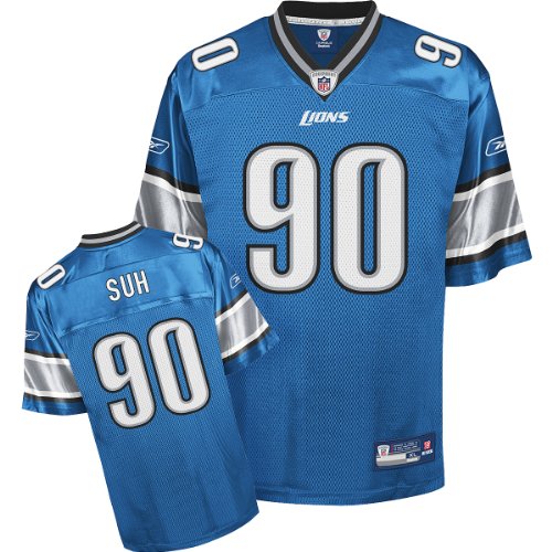 Reebok Detroit Lions Ndamukong Suh Replica Jersey Medium