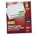 Avery High Visibility 1 x 2 5/8 Inch Fluorescent Green Labels 750 Pack (5971)