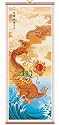 Chinese Dragon Rattan Scroll Picture Asian Art Home Decor Wall Hanging
