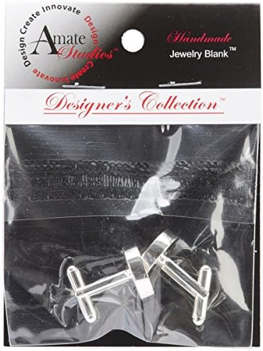 Designer's Deep Welled Circle Cuff Links 16x4mm 1 Set/Pkg-Silver Overlay