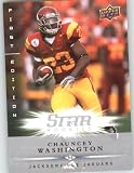 top sixtyfour Chauncey Washington RC  Jacksonville Jaguars / 2008 Upper Deck First Edition Football Card # 168 / NFL Football Trading Card in Screwdown!