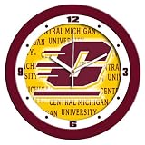 Central Michigan Chippewas Suntime 12 Dimension Glass Crystal Wall Clock - NCAA College Athletics