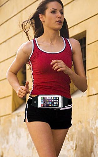 Altpro Water Resistant Running Belt Waist Pack for Iphone 6/6s,6/6s Plus,galaxy S5,s6,note 4/5,slimfit Fits Most Smartphones (Black, 5.5")