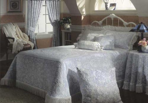 Queen Elizabeth Matelasse Bedspread - Twin - White by Maine Heritage Weavers