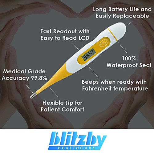 Blitzby Healthcare FDAApproved, Medical Grade Digital Thermometer