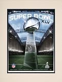 Matted 10.5 x 14 Super Bowl XLV Program Print | Details: 2011, Packers vs Steelers