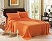 Honeymoon 1800 Brushed Microfiber Bed Sheet Set, Ultra Soft, Queen - Orange