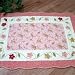 Shabby Chic Pink Embroid/Qulited Bath Rug/Mat 20"x30"