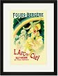Black Framed/Matted Print 17x23, L' Arc en Ciel: Folies-Bergere