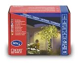 Konstsmide 3611-110 Micro LED Lichterkette (80 warm weiße Dioden, 24V Außentrafo, 4.8W, schwarzes Kabel)