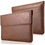 Kuzy - BROWN Leather Sleeve for MacBook Air 13" & Pro 13" with Retina Display (NEWEST VERSION) Cover - BROWN