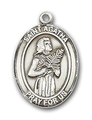 Sterling Silver St. Agatha Medal