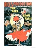 Poster for "Rice's Production of the Girl from Paris" Art Giclee Poster Print by American School, 12x16