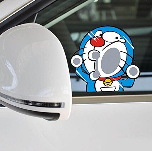 Coolar Cat Doreamon Hitting Window Funny Car Sticker Decals 14x13cm S