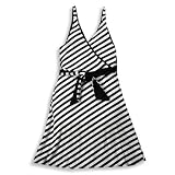 Flowers By Zoe - Girls Striped Halter Dress, Black, White