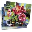 Hibiscus Harmony - Box Set of 12 Assorted Greeting Cards and Patterned Envelopes