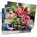 Hibiscus Harmony - Box Set of 12 Assorted Greeting Cards and Patterned Envelopes