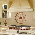 Wall Appliqué Clock - Café