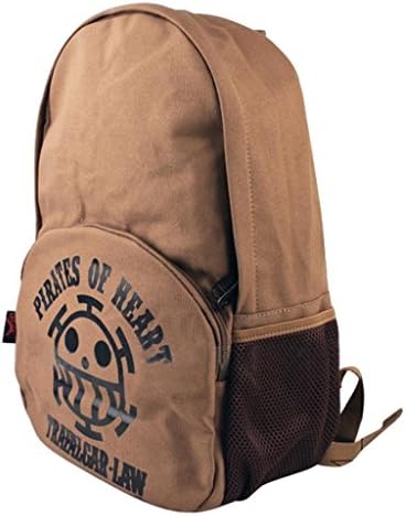 LifeWalker Vintage Fashion Anime One Piece Specialized Pirates of Heart /Law Stress Relief Canvas School Backpack