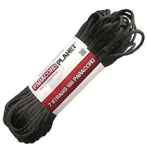 Paracord Planet 100' 550lb Type III Charcoal Gray Paracord