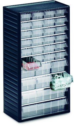 Sovella 550C-3 Treston Polypropylene Visible Storage Cabinet with 32 Drawers, 55 lbs Capacity, 12.20
