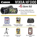 Brand New Canon VIXIA HF S100 Flash Memory High Definition With "The Buyers Choice Accessory Package" Kit Includes 8GB Memory, 5 Hour Extended Battery & Charger + Case + Tripod & Much More